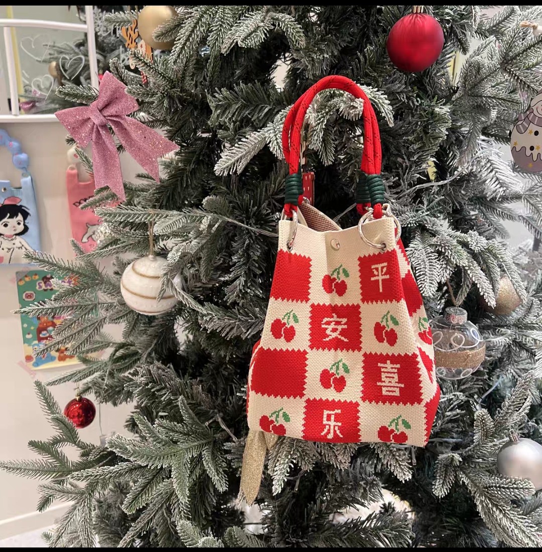 新年礼品袋新款手提针织包装苹果糖果袋编织袋手腕包伴手礼,箱包皮具/热销女包/男包,通用款女包,淘宝优惠券,粉丝福利购,淘宝优惠卷