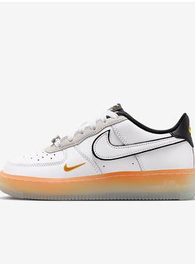 NIKE/耐克男鞋女鞋/大童Air Force 1 GS耐磨休闲运动鞋IQ0205-100