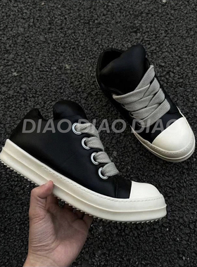 RO新胖丁RICK自主奶香底羊皮黑白高街面包鞋OWEN