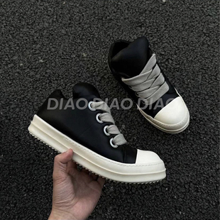 RO新胖丁RICK自主奶香底羊皮黑白高街面包鞋OWEN