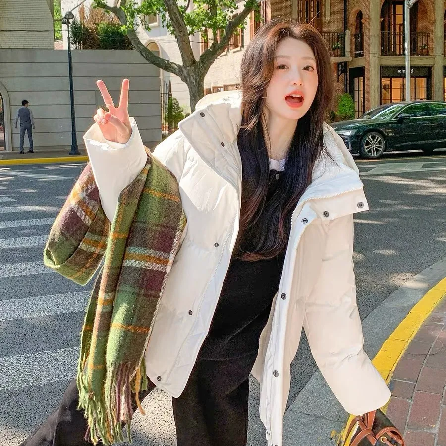 短款中戏棉服女2025新款韩版小个子宽松加厚慵懒风棉袄冬季外套潮