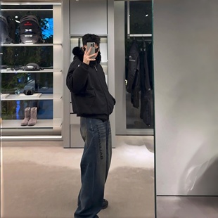 Lappy巴家SKi滑雪衍生系列合成水貂毛领保暖舒适夹克厚款 拉链卫衣