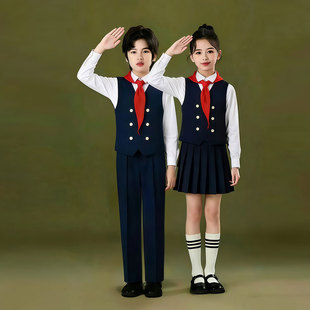 儿童中小学生大合唱服装男女童朗诵口才演讲比赛演出服主持人礼服