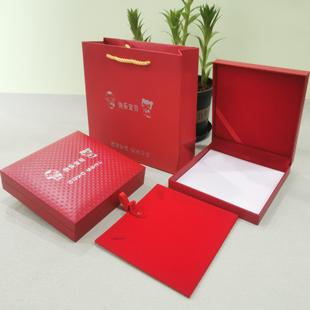 快乐宝贝项圈盒宝宝金项圈银项圈收纳盒儿童手镯长命锁套装盒定制