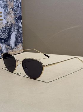 欧美朋克复古金属猫眼太阳镜