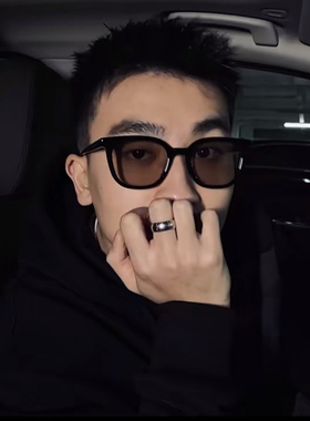 韩国潮牌茶色太阳镜ins男街拍墨镜女小红书网红近视眼镜开车度假