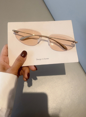 辣妹雅痞无框y2k太阳镜千禧墨镜