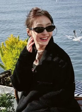 2023韩新款猫眼太阳镜复古小框墨镜ins网红潮流防紫外线度假眼镜