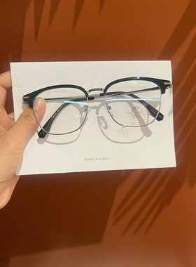 ins氛围高质感男女超轻tr90黑银眼镜防蓝光可近视素颜早八平光镜