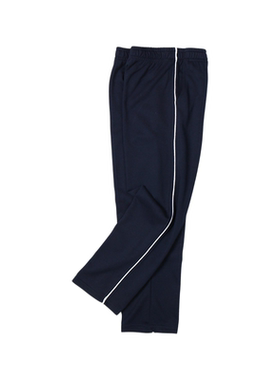 藏蓝色裤子藏青色白家庄小学通用款校裤长裤同款来图定制白细杠