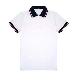 邓州市城区第八初级中学校服短袖白色T恤校服同款实验校服定制