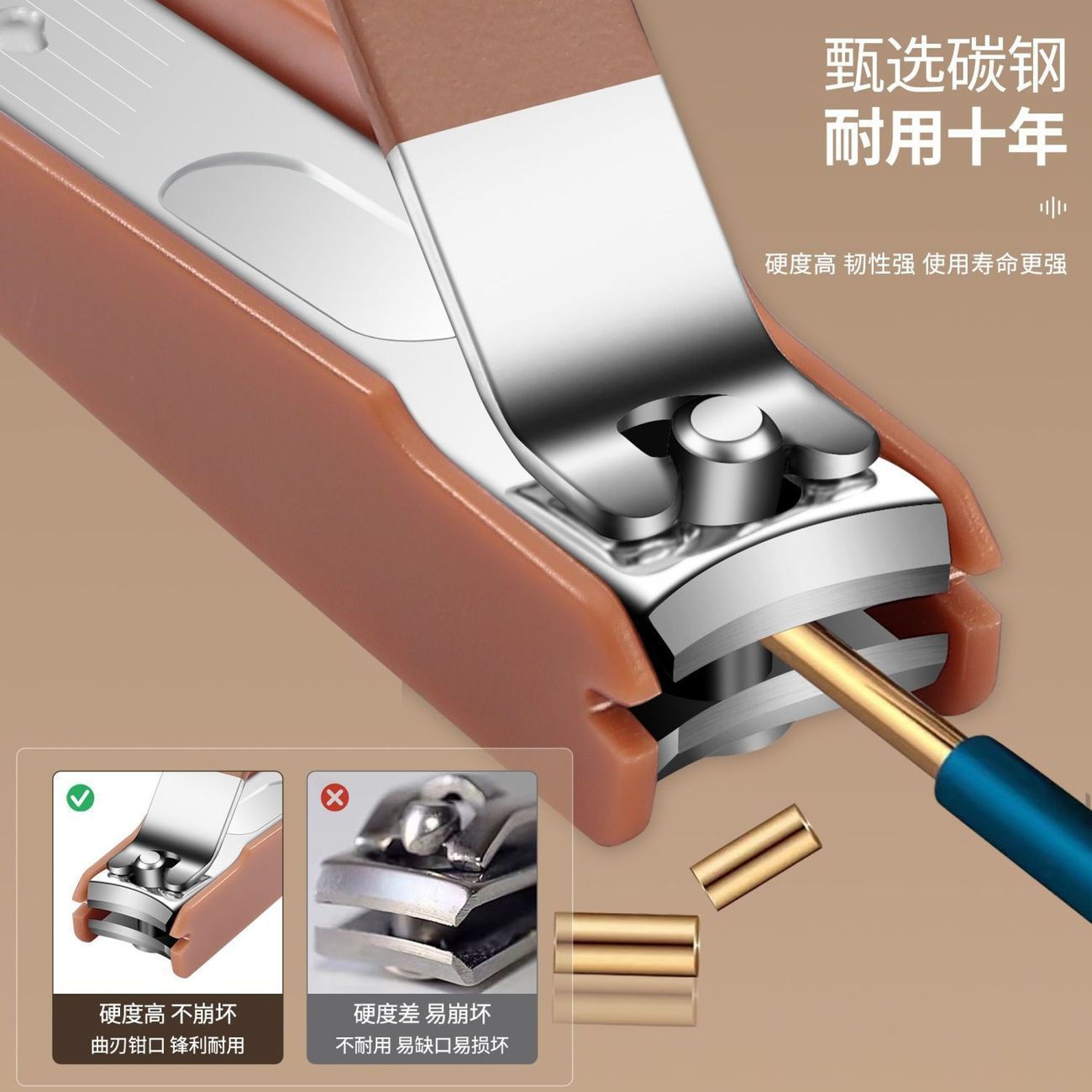 防飞溅美甲套装修剪指甲剪