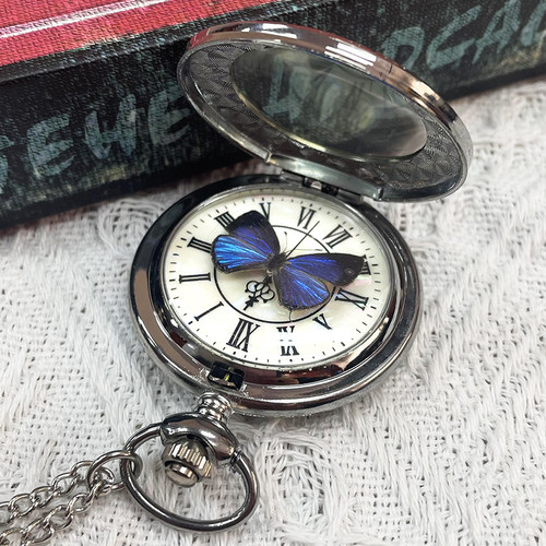 高颜值蝴蝶标本怀表生日小礼物