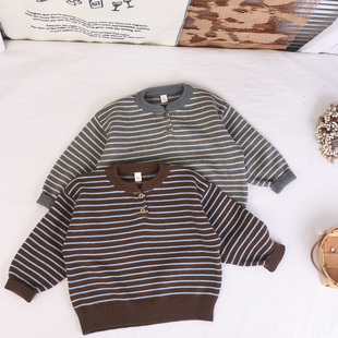 韩版宽松~儿童秋冬森系毛衣男女童休闲百搭套头针织衫宝宝秋季穿