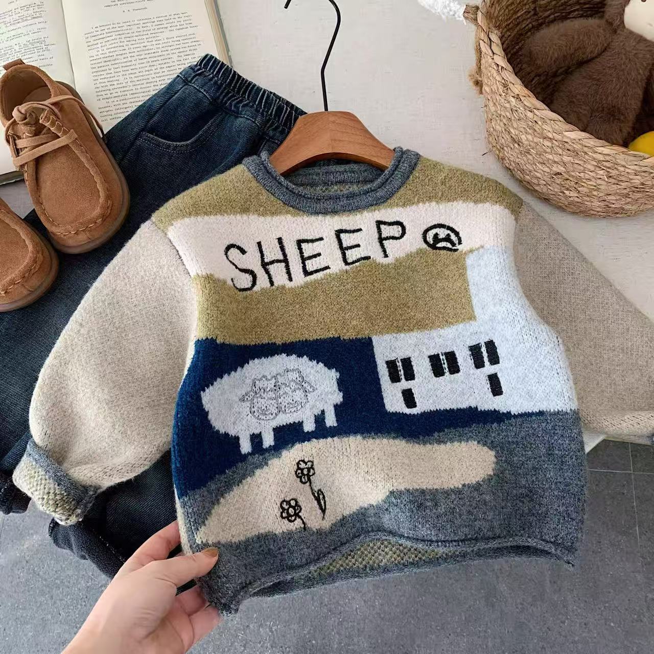 男童冬季厚款毛衣儿童针织衫