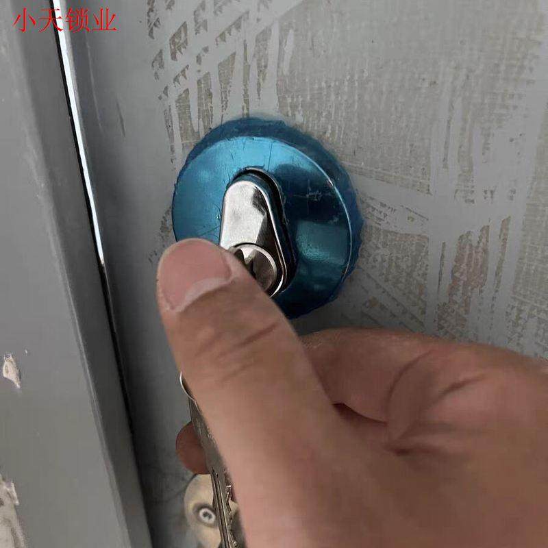 管井锁锁芯罩有旋钮防火锁配件锁芯盖锁芯管道井螺丝包消防门锁.