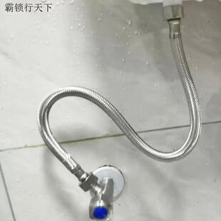 马桶配件连接编织管软管卫浴4分热水器304不锈钢进水钢丝高压管.