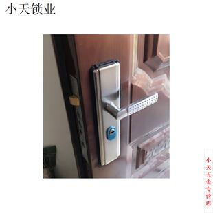门拉手加厚防盗门把手通用型门锁套装老式大锁室内铜锁心家用新
