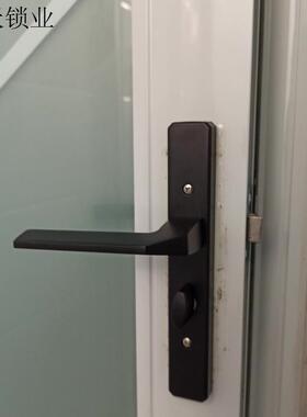 卫生间门锁沙银金色黑色/110130mm窄面窄边型材洗手间家用锁配件