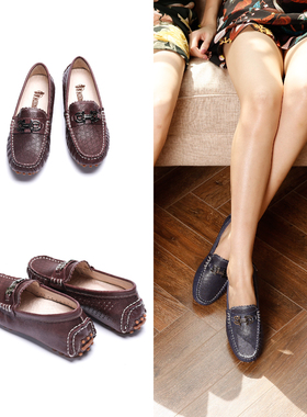 NORMADY 诺曼地 弹力豆豆呼吸鞋 手工鞋 真皮 舒适 专利鞋垫 透气