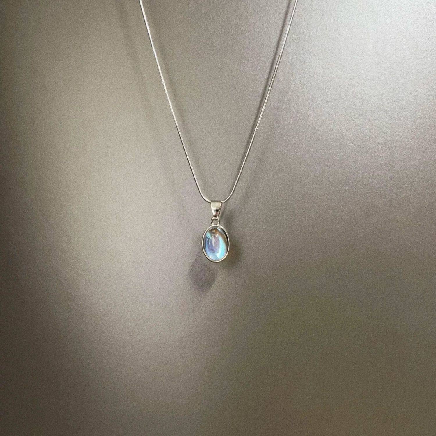 Vintage古着 【Titanium steel moonstone】项链