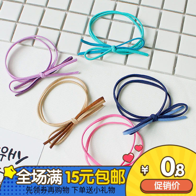 韩版皮筋饰品蝴蝶结发圈满15包邮