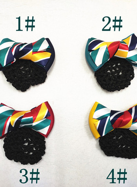 新款中国邮政储蓄银行领带女士丝巾营业员领花定制职业头花网兜