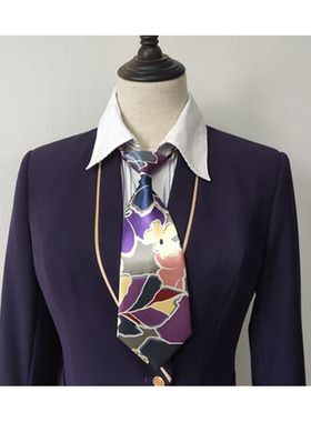 山西信用社女士职业领带领花山西农商银行无标记丝巾百搭印花免打