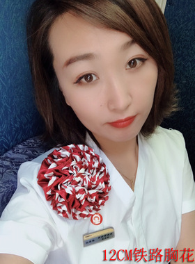 中国铁路新款丝巾胸花12CM大花 无标记中铁职业装胸花配饰包邮
