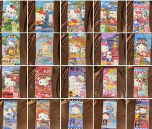 日本中古 地域限定  hello Kitty大号毛巾方巾 采茶 物语熊 和服
