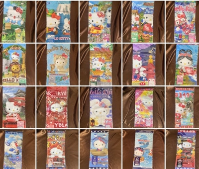日本中古 地域限定  hello Kitty大号毛巾方巾 采茶 物语熊 和服