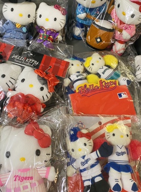 中古 Sanrio棒球hello kitty挂件 情侣敲锣鼓 贵妇长腿拎包啦啦队