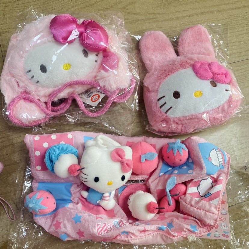 三丽鸥kitty粉色垂耳兔斜挎包 绝版 蝴蝶结 草莓hellokitty纸巾套