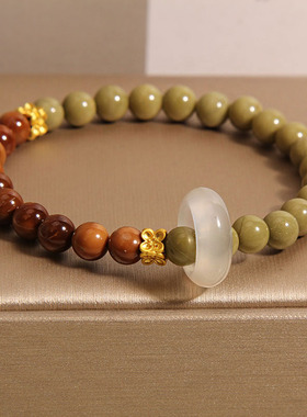 阿拉善库克水晶手链玉髓跑环手串