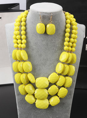 波西米亚风项链耳环多色时尚饰品