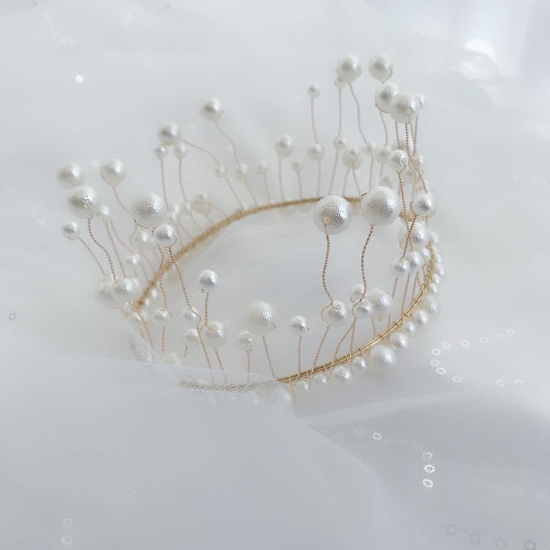 Sweet Angry wedding bride Headdress Hairdressing manual Pearl princess Hair hoop Crownin the Accessories/Leather belt/Hat/Muffler , Wedding dress accessories , Accessories  category - from Buy2taobao.com to provide professional Taobao agent buy service