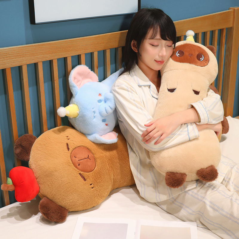可爱动物玩偶长条抱枕男女孩睡觉