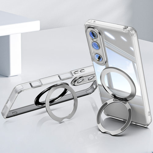 新款360°磁吸旋转支架适用索尼Xperia1 VII手机壳Xperia 1VI创意支架Xperia10 VI透明防摔保护套第七代x1mvi