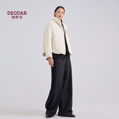 迪欧达鹅绒服女短款2025冬季新款高端大牌90白鹅绒宽松羽绒服外套