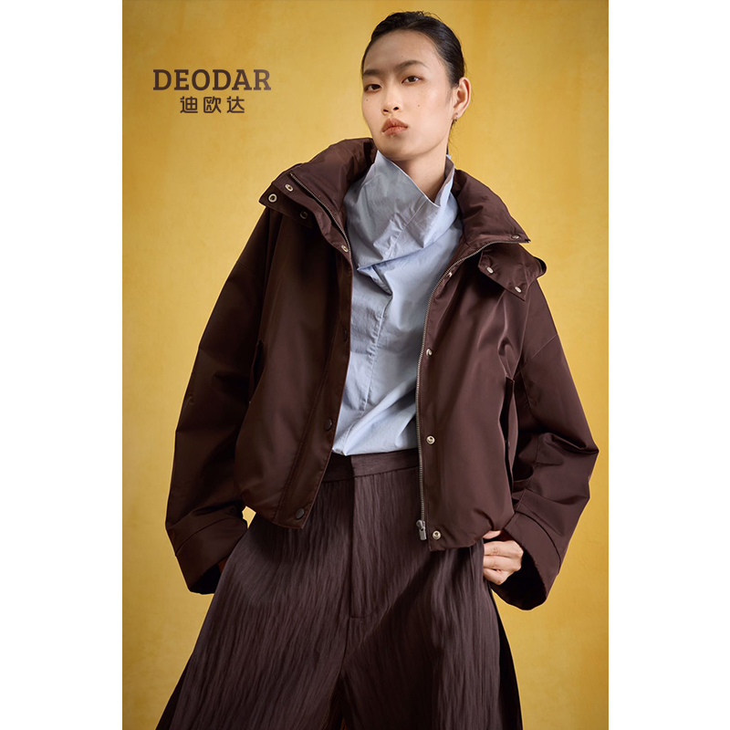 迪欧达鹅绒服女短款2025冬季新款90白鹅绒宽松保暖高级感羽绒服