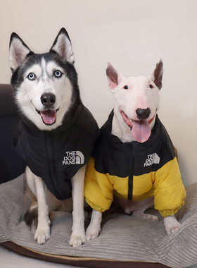 加棉冲锋衣加棉马甲美国潮牌防风防雨狗狗大型犬冬季保暖狗宠物