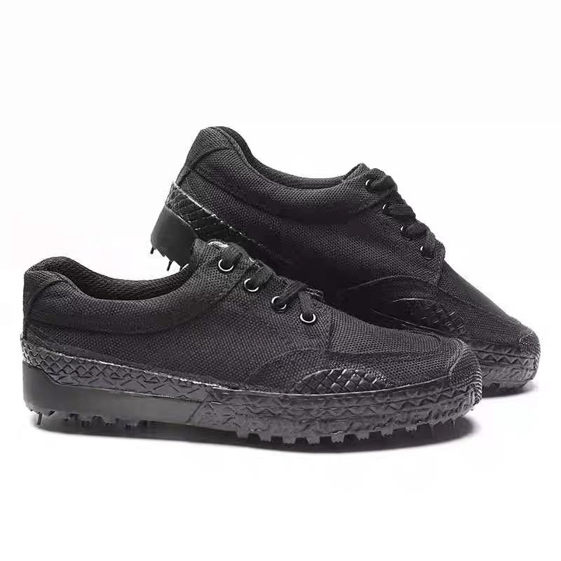 3554男女款防刺穿劳保鞋夏季工地耐磨防臭帆布黄胶鞋迷彩军训鞋