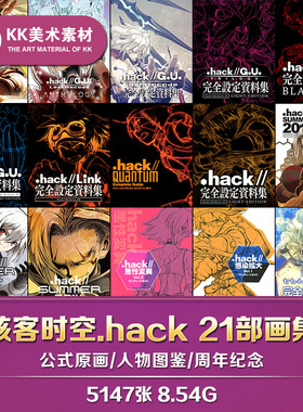 骇客时空.hack21册设定合集 游戏插画公式特典角色资料美术素材