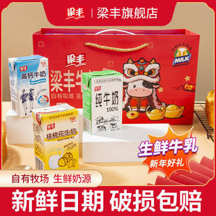 梁丰核桃花生牛奶新年牛奶礼盒张家港特产牛奶年货节送好礼