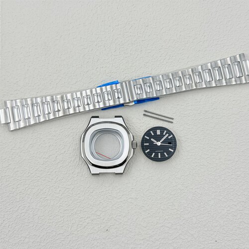 新款NH05机芯改装手表配件35MM女款鹦鹉螺表壳表带无logo表盘套装