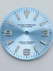 Watch Modification Parts 28.5mm Date Wheel Sunburst Dial 369 Lettering Green Luminous Suitable for Nh35/36 Movement