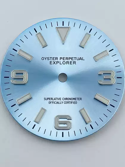 Watch Modification Parts 28.5mm Date Wheel Sunburst Dial 369 Lettering Green Luminous Suitable for Nh35/36 Movement