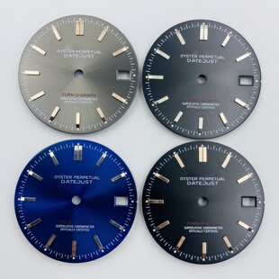 新款日志改装配件28.5MM字面 爬山虎表盘+表针 适配NH35/NH36机芯