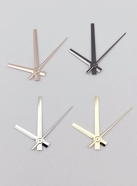 手表改装配件实心指针日志表针无夜光简约表针适装NH35/NH36机芯