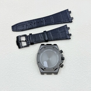 42MM橡树六针表壳皮带头粒针扣款蓝宝石玻璃适装VK63机芯手表配件